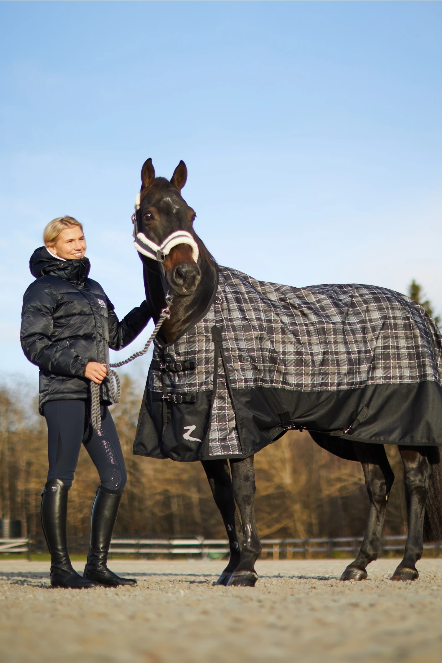 Horze Stanford Halfter Mit Kunstfellfutter 7 Horze Stanford Halfter Mit Kunstfellfutter – Bild 7