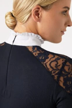 Horze Sylvie Damen Langarm-Turniershirt Mit Spitze -Horze Verkaufsgeschäft 33530 VDB 6