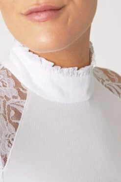Horze Sylvie Damen Langarm-Turniershirt Mit Spitze -Horze Verkaufsgeschäft 33530 WH 5