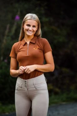 Horze Amy Damen Kurzarm-Poloshirt Mit Baumwollstretch -Horze Verkaufsgeschäft 33536 rbbr 06