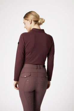 Horze Tiana Damen Poloshirt Mit Langen Ärmeln -Horze Verkaufsgeschäft 33556 RMBU 5