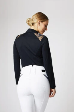 Horze Sianna Damen Turniershirt Mit Spitzenschultern Und Langen Ärmeln -Horze Verkaufsgeschäft 33560 vdb 05