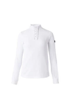 Horze Sianna Damen Turniershirt Mit Spitzenschultern Und Langen Ärmeln -Horze Verkaufsgeschäft 33560 wh 01