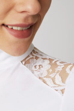 Horze Sianna Damen Turniershirt Mit Spitzenschultern Und Langen Ärmeln -Horze Verkaufsgeschäft 33560 wh 08