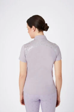 Horze Kaitlin Damen Trainings-/ Turniershirt Mit Kurzen Ärmeln Und Blumendetail -Horze Verkaufsgeschäft 33585 OHPU 4