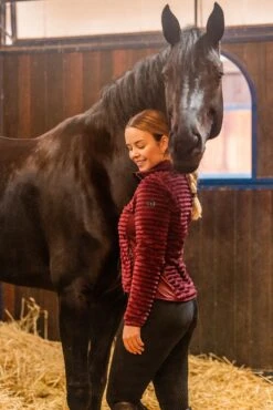 Horze Della Gestreifte Fleece Reitjacke -Horze Verkaufsgeschäft 33742 245 07