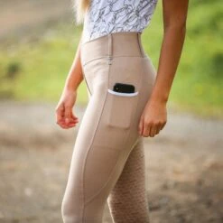 Horze Lucinda Damen Reitleggings Mit Vollbesatz Mit Hohem Bund -Horze Verkaufsgeschäft 36075 TFBE 6