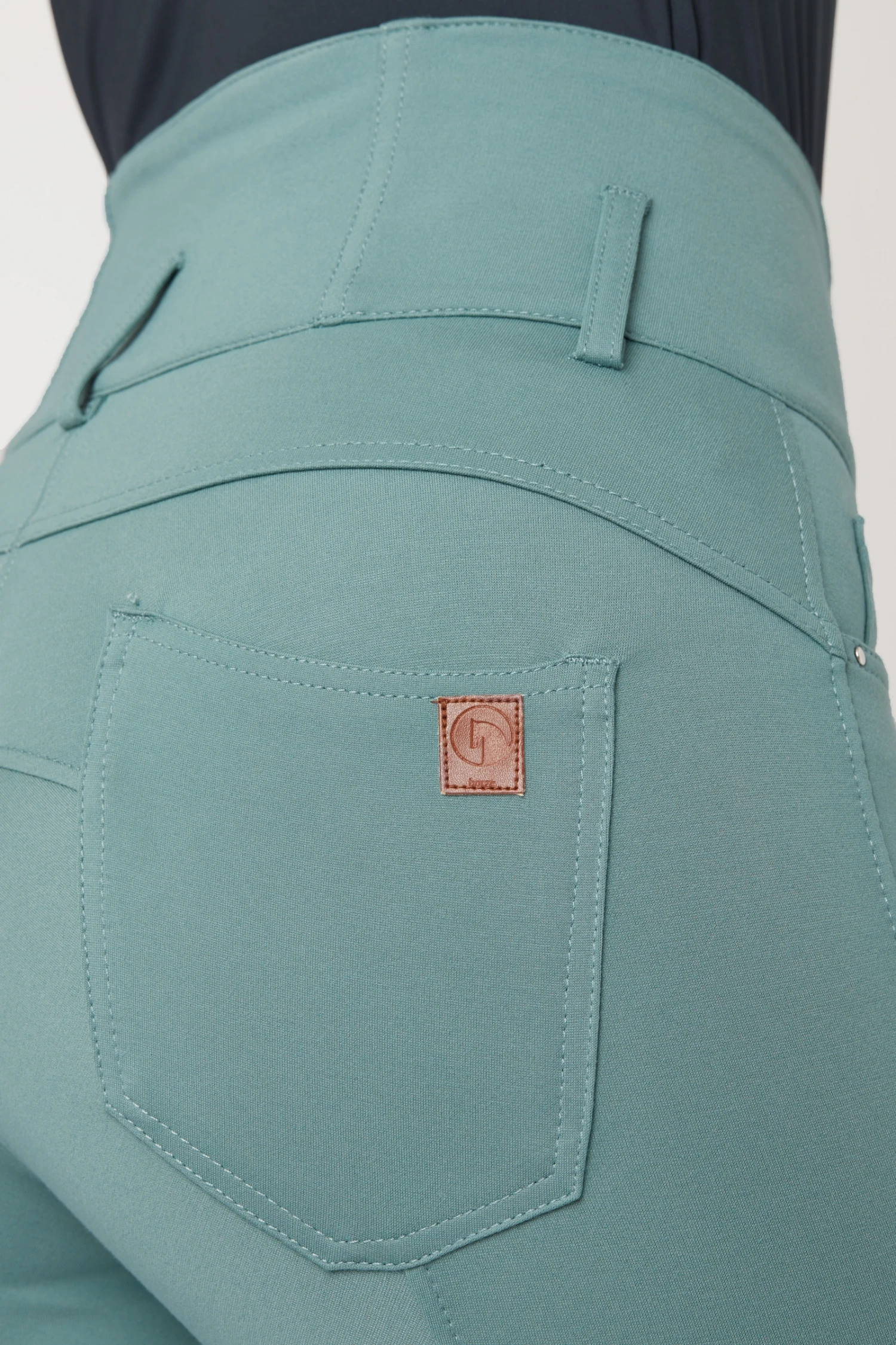 Horze Tara Damen Reithose Mit Kniebesatz Und Hohem Bund 11 Horze Tara Damen Reithose Mit Kniebesatz Und Hohem Bund – Bild 11