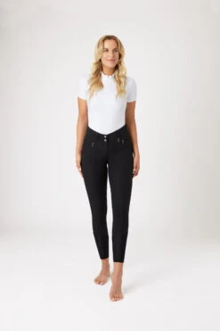 Horze Angelina Leichte Damen Stretch-Reithose Mit Lederkniebesatz -Horze Verkaufsgeschäft 36618 BL 3