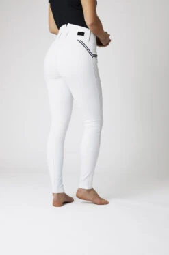 Horze Della Damen Kniebesatzreithose Mit Hohem Bund Und Kontrasteinfassung -Horze Verkaufsgeschäft 36691 WH 2