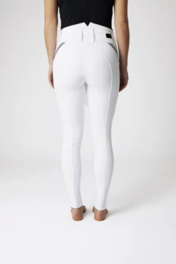 Horze Della Damen Kniebesatzreithose Mit Hohem Bund Und Kontrasteinfassung -Horze Verkaufsgeschäft 36691 WH 4