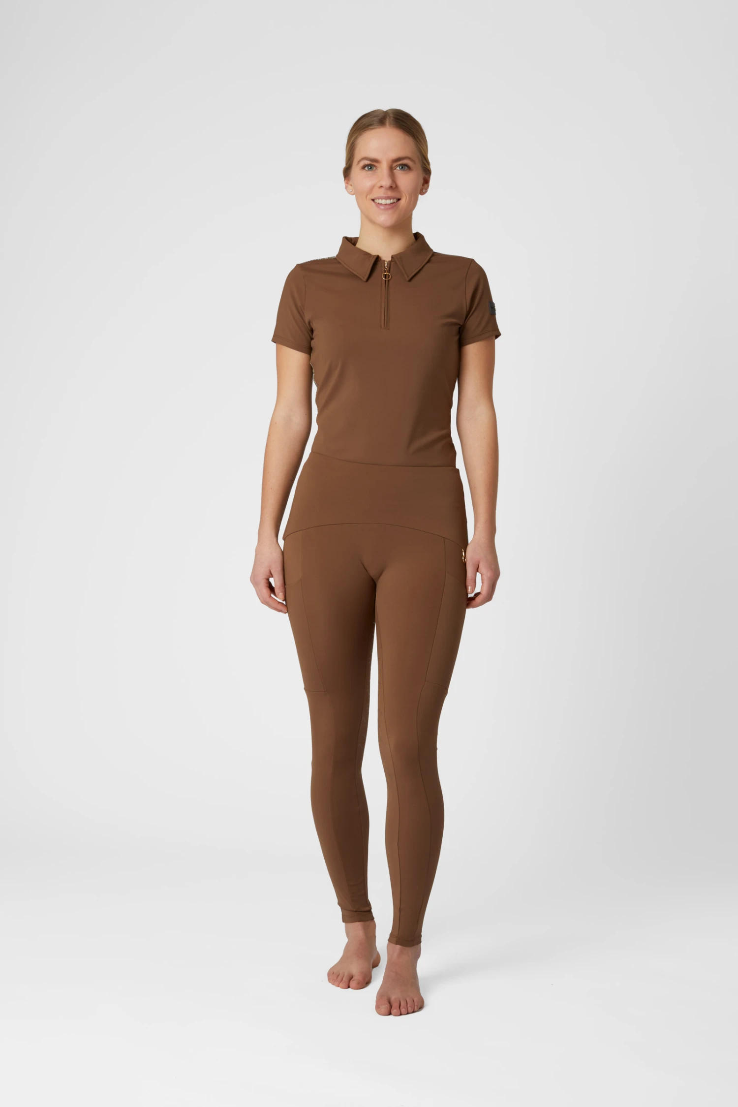 Horze Sagira Damen Reitleggings Mit Silikonvollbesatz Und Goldenem Detail 3 Horze Sagira Damen Reitleggings Mit Silikonvollbesatz Und Goldenem Detail – Bild 3