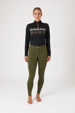 Horze Active Damen Reithose Mit Silikonkniebesatz -Horze Verkaufsgeschäft 36717 bkgr 03