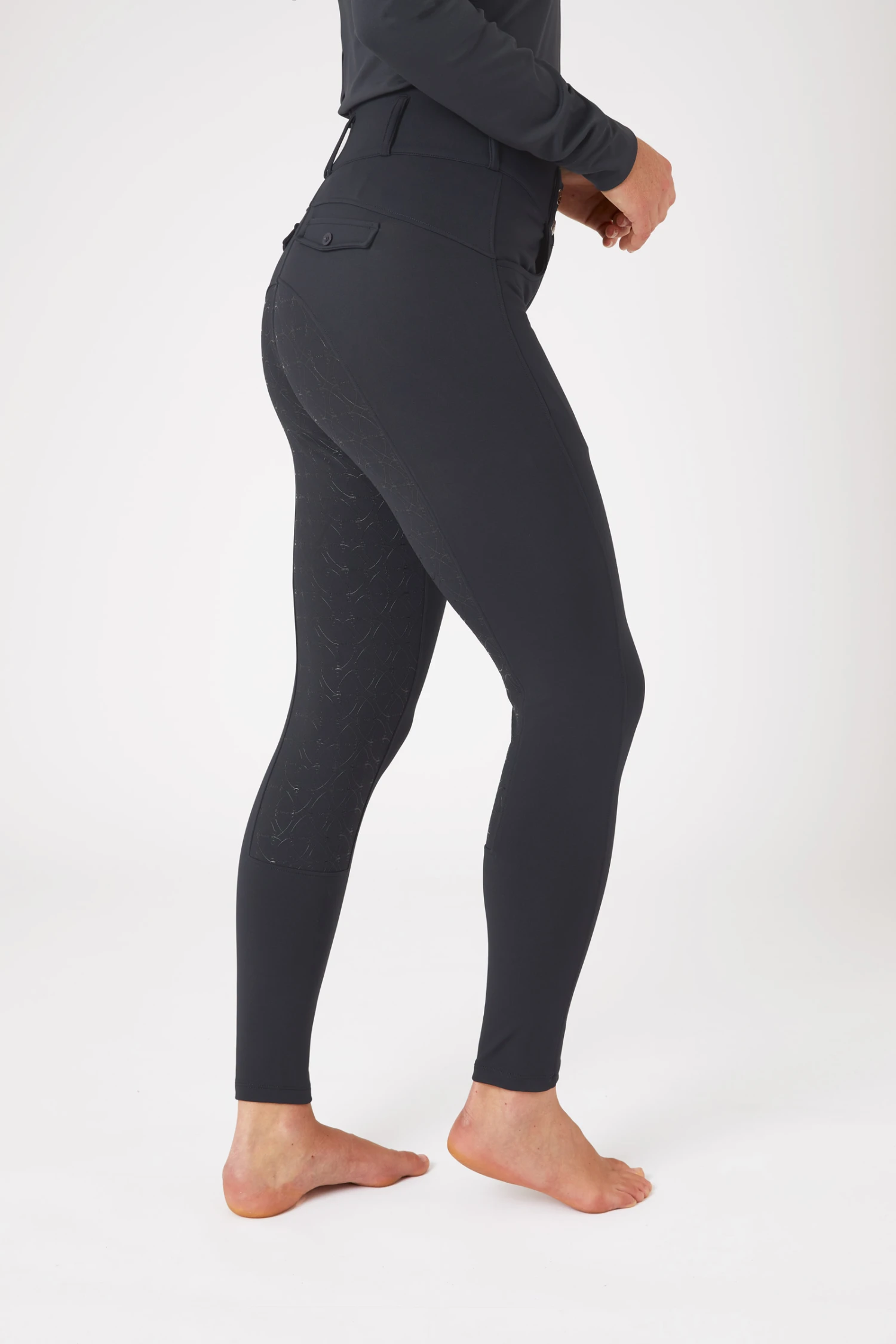 Horze Ingrid Damen Winter Reithose Mit Hohem Bund Und Vollbesatz 2 Horze Ingrid Damen Winter Reithose Mit Hohem Bund Und Vollbesatz – Bild 2