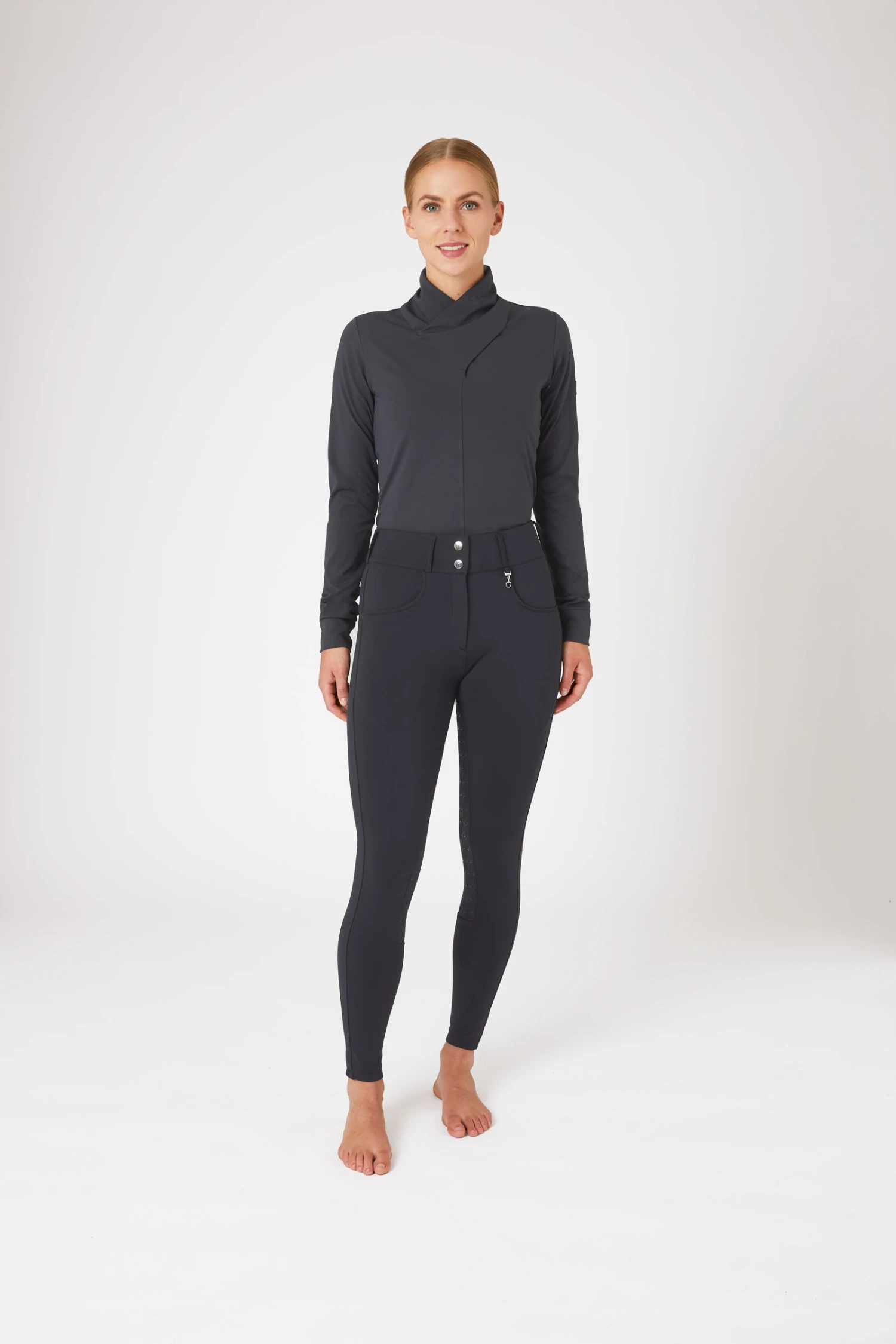 Horze Ingrid Damen Winter Reithose Mit Hohem Bund Und Vollbesatz 3 Horze Ingrid Damen Winter Reithose Mit Hohem Bund Und Vollbesatz – Bild 3