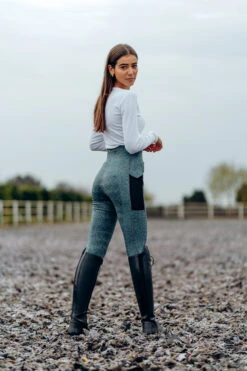 Horze Damen Reitleggings Mit Silikonvollbesatz Und Mesh -Horze Verkaufsgeschäft 36902 LB MDB 7