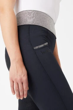 Horze Damen Reitleggings Mit Silikonvollbesatz Und Glitzerbund -Horze Verkaufsgeschäft 36906 DB 5