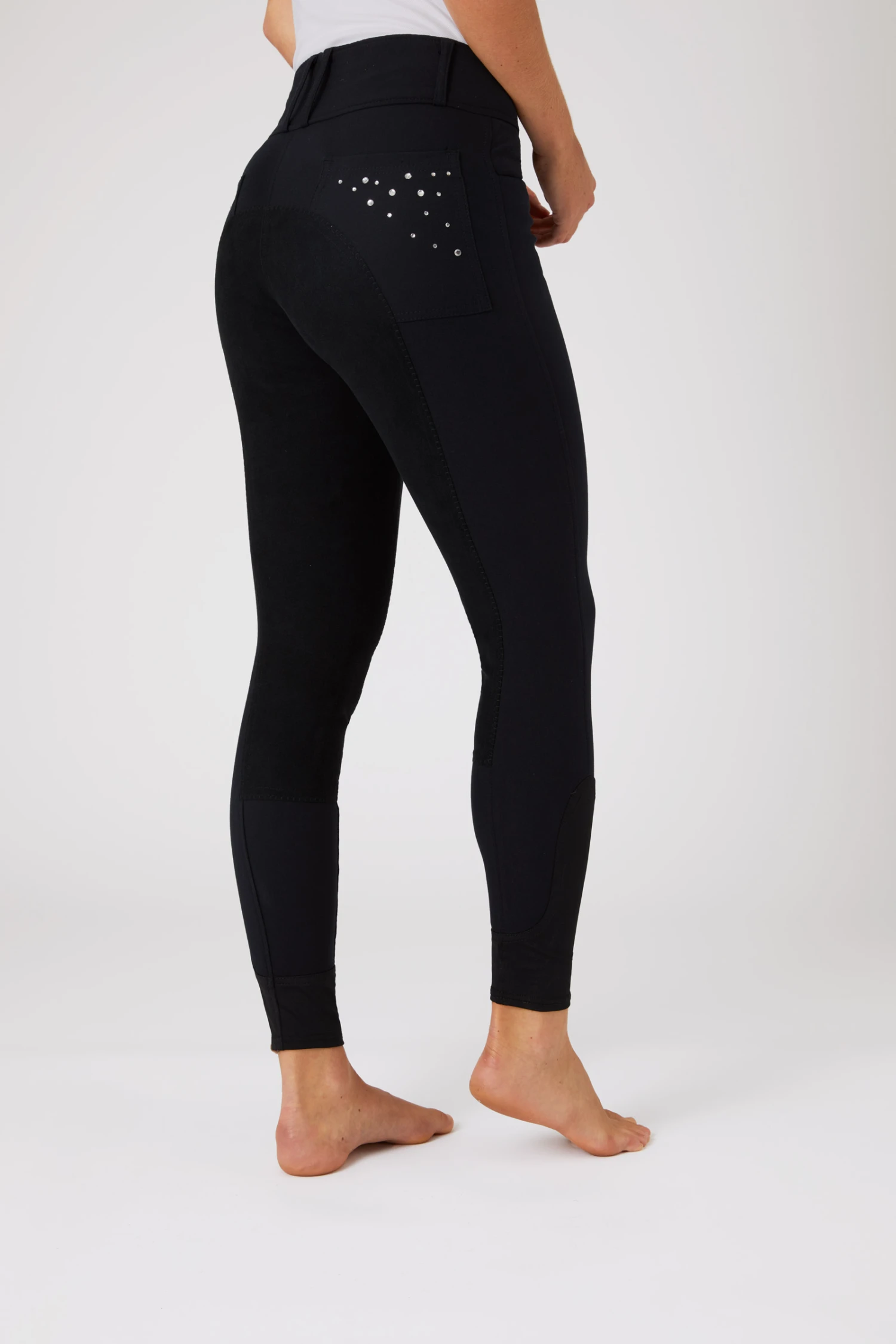 Horze Damenreithose Mit Ledervollbesatz Und Kristalltaschen 2 Horze Damenreithose Mit Ledervollbesatz Und Kristalltaschen – Bild 2