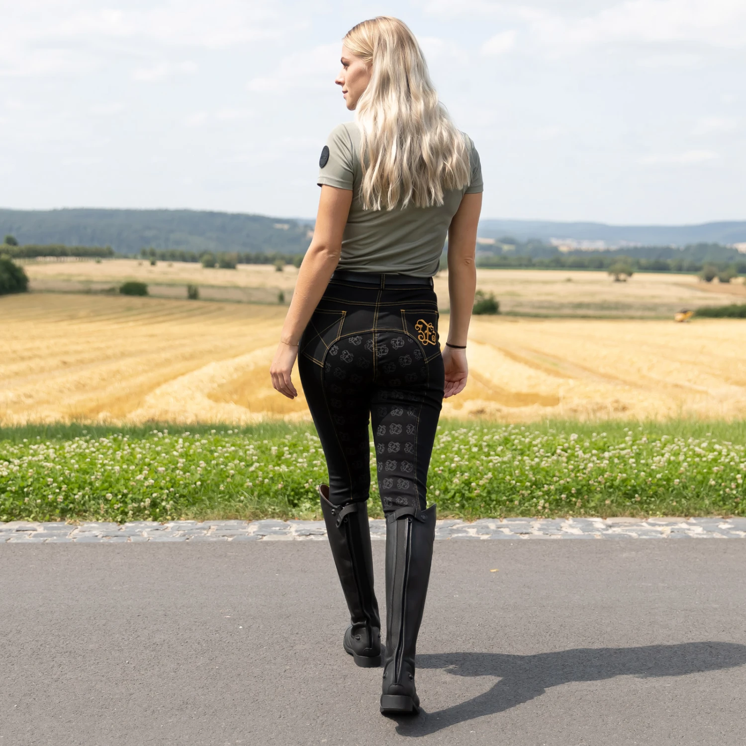 Reithose Mit Vollbesatz In Jeansoptik Für Damen 9 Reithose Mit Vollbesatz In Jeansoptik Für Damen – Bild 9