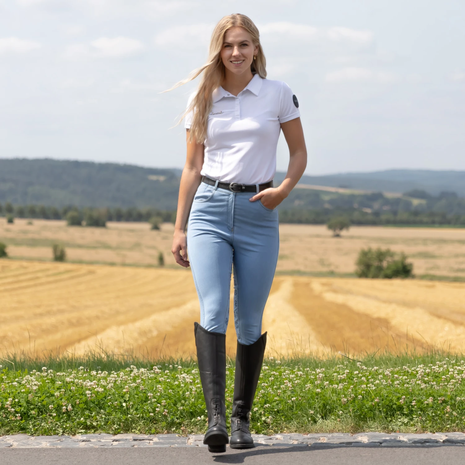 Reithose Mit Vollbesatz In Jeansoptik Für Damen 17 Reithose Mit Vollbesatz In Jeansoptik Für Damen – Bild 17