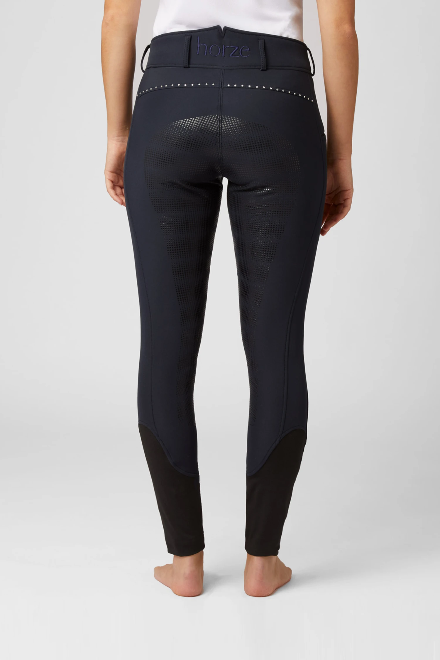 Horze Thermo Softshellreithose Für Damen Mit Hohem Bund Und Kristallen 11 Horze Thermo Softshellreithose Für Damen Mit Hohem Bund Und Kristallen – Bild 11